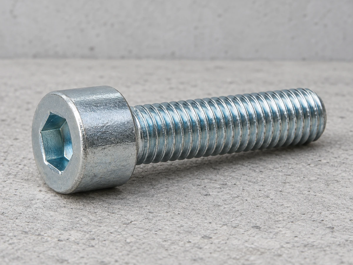 blue passivated zinc fasteners — representative illustration