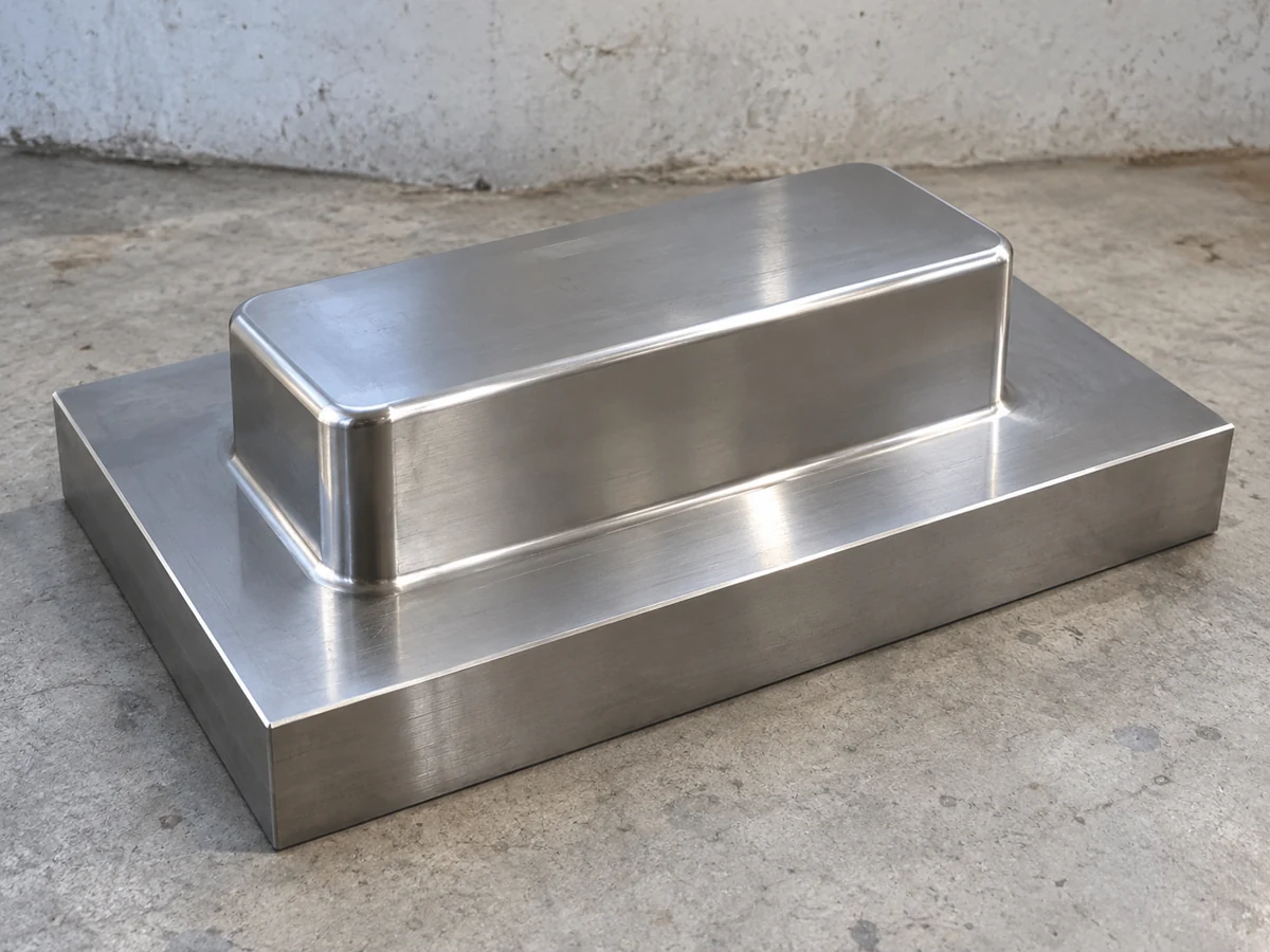 Flash chrome flat mould core insert — representative component illustration