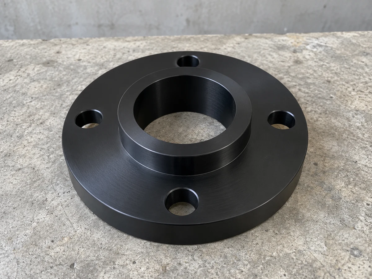 Anodized aluminium flange — representative component illustration