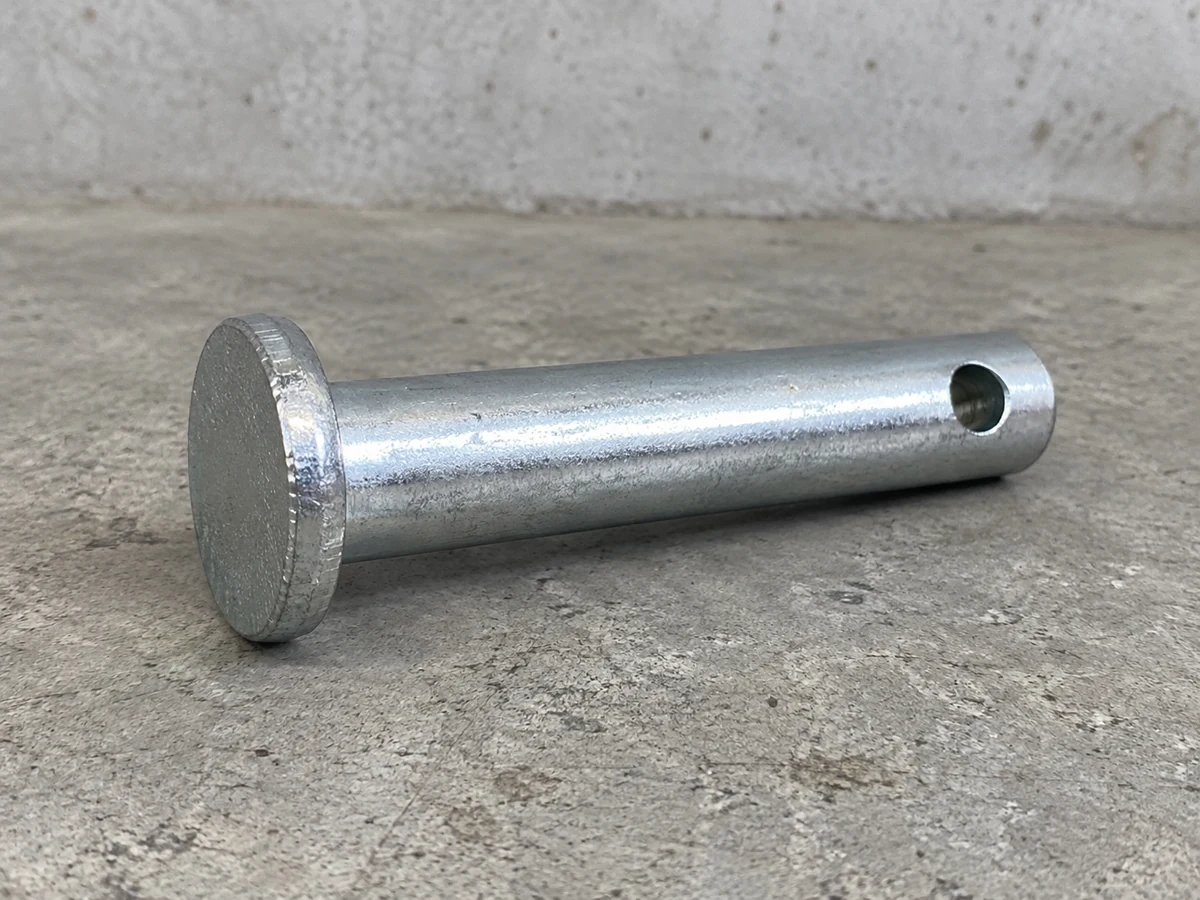 Zinc-plated clevis pin — representative component illustration