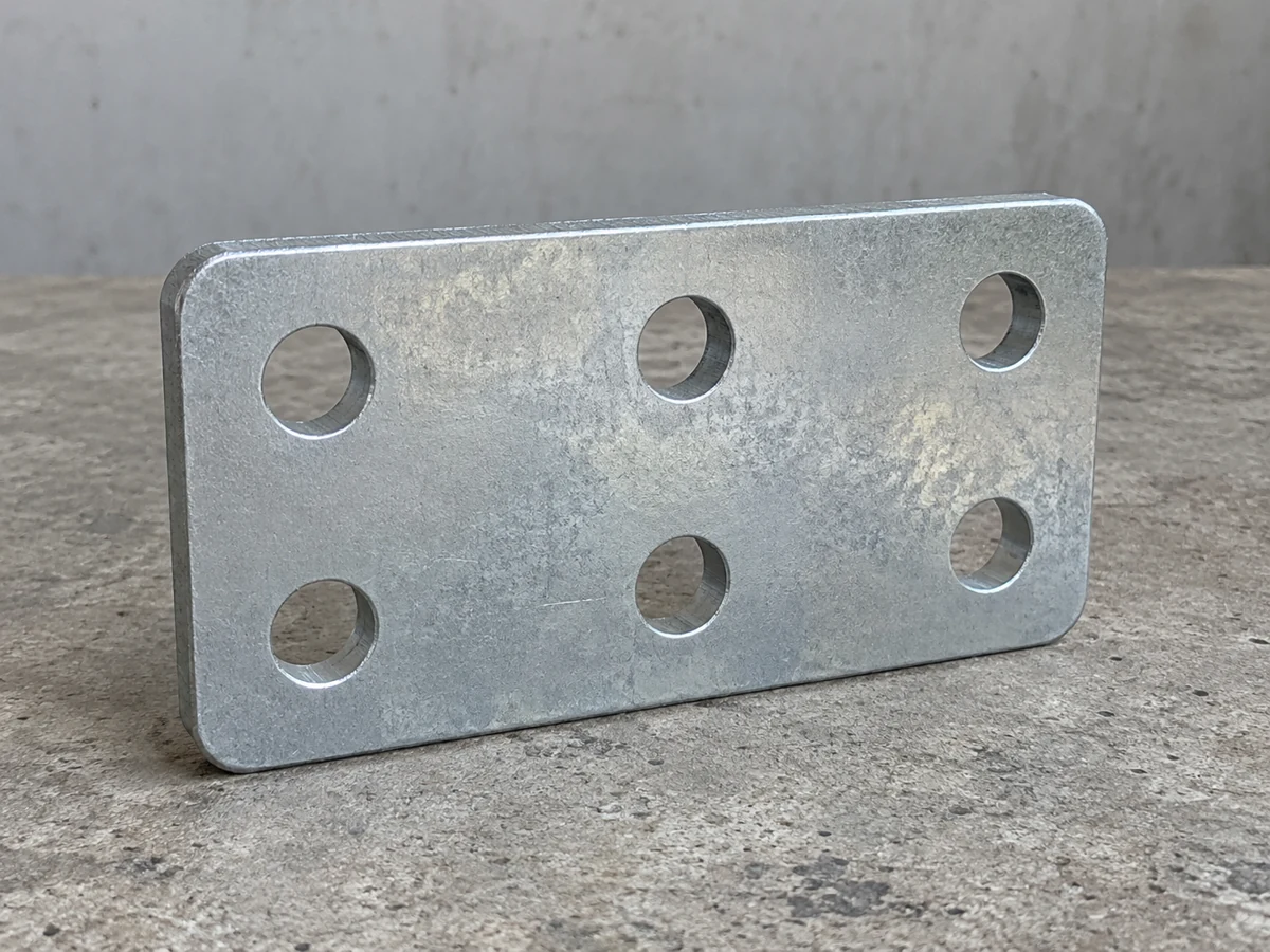 Zinc-plated jointing plate — representative component illustration