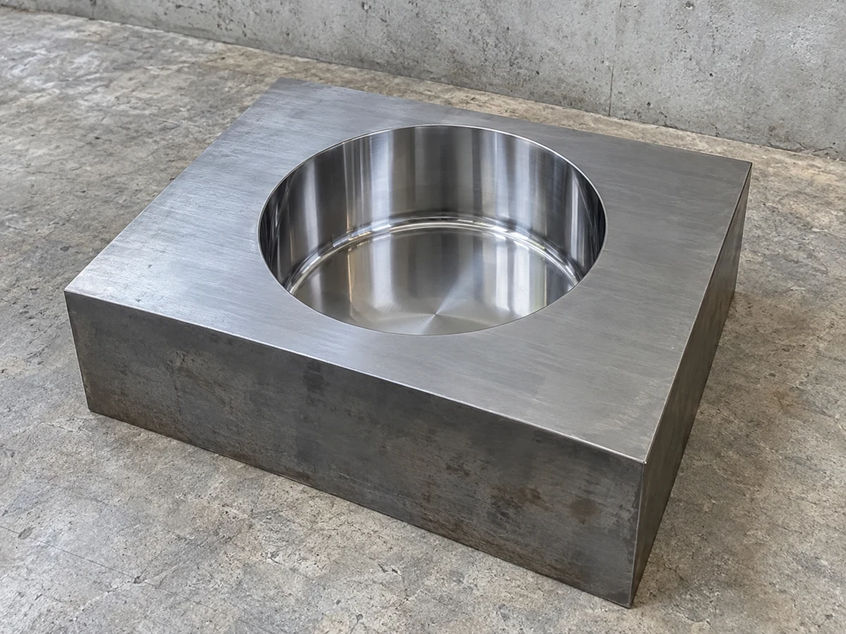 Diamond polished circular mould cavity — representative component illustration