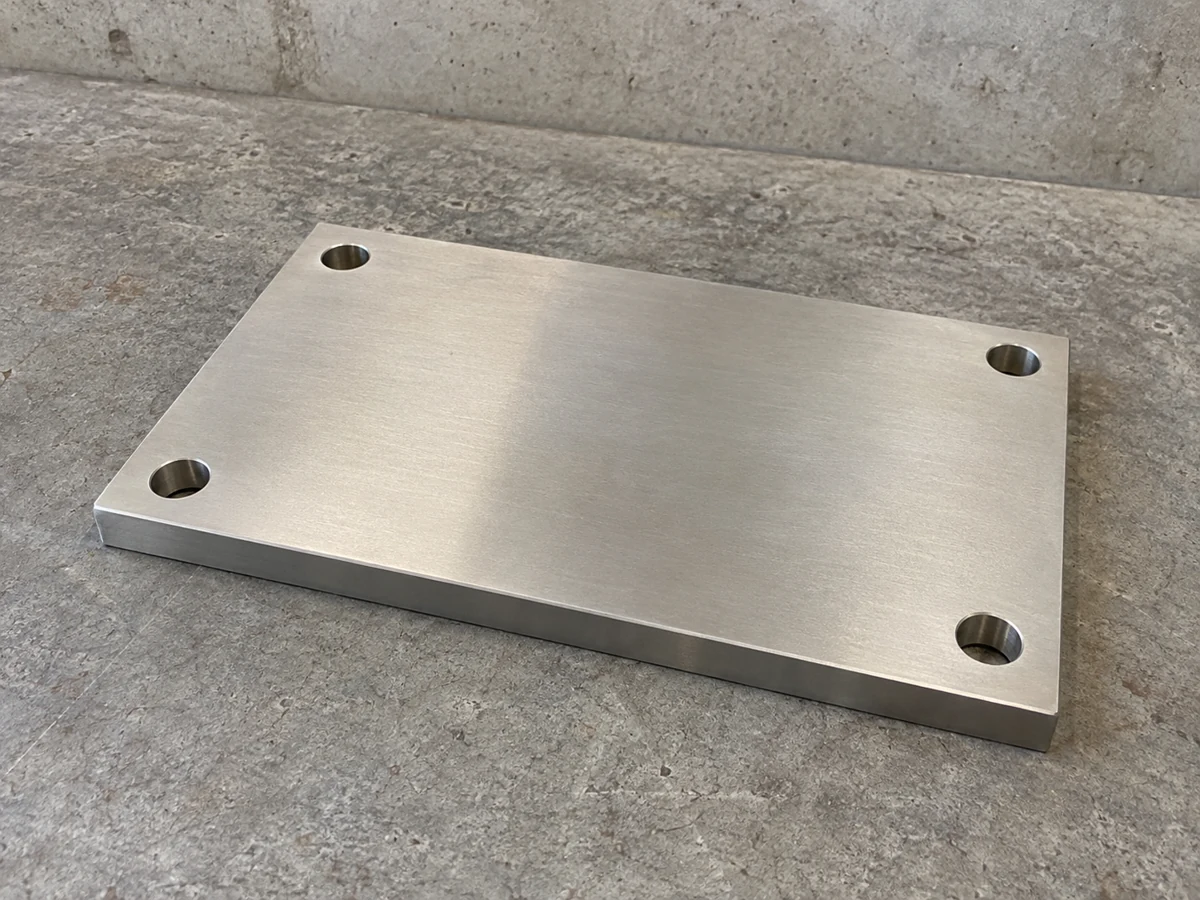 Satin nickel mounting plate — representative component illustration