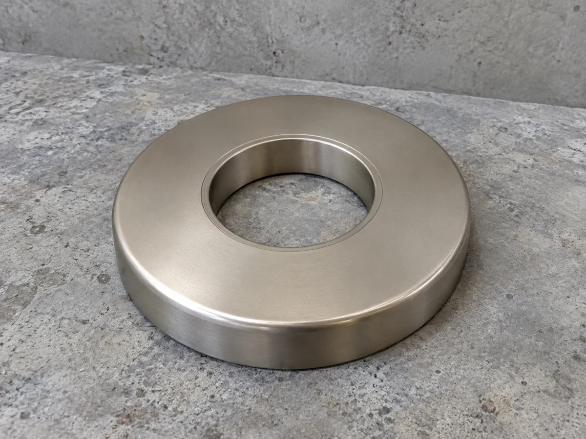 Satin nickel escutcheon — representative component illustration